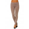 Leggings uni basique couleur Taupe  . - 2