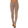 Leggings uni basique couleur Taupe  . - 4