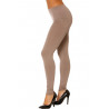 Leggings uni basique couleur Taupe  . - 5