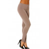 Leggings uni basique couleur Taupe  . - 7