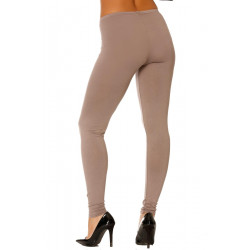 Leggings uni basique couleur Taupe  . - 8