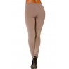 Leggings uni basique couleur Taupe  . - 9