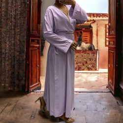 Abaya Rania lilas  - 2