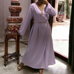 Abaya Rania lilas  - 3