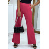 Pantalon patte d'éléphant rose fushia - 1