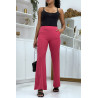 Pantalon patte d'éléphant rose fushia - 3