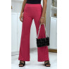 Pantalon patte d'éléphant rose fushia - 4