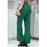 Pantalon patte d'éléphant vert - 4