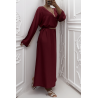 Abaya Rania bordeaux  - 2