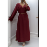 Abaya Rania bordeaux  - 3