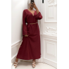 Abaya Rania bordeaux  - 5