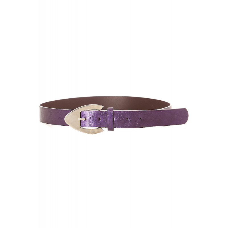 Ceinture femme en violet avec boucle métallisé. mh-020 - 1