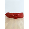 Ceinture rouge avec boucle rectangle - 1