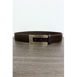 Ceinture noir avec boucle rectangulaire argenté - 3