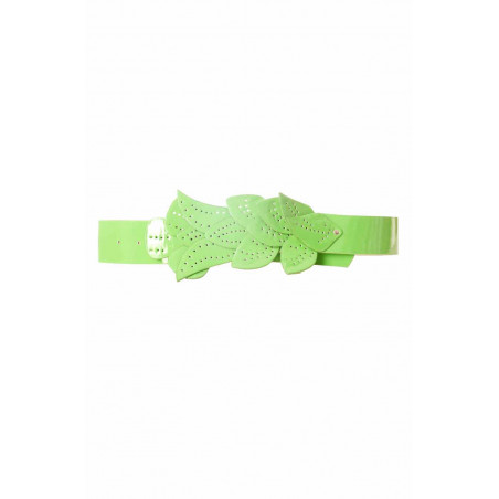 Ceinture Verte, boucle motif feuilles BG-PO44 - 1