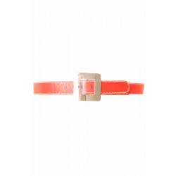 Ceinture Rouge avec couture blanche à boucle carré CE 504 - 4