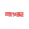 Ceinture rouge égère à motif étoiles et boucle rectangle. étoiles - 3