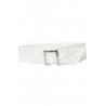 Ceinture blanche légère à motif étoiles et boucle rectangle. étoiles - 1