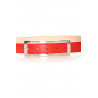 Ceinture Rouge avec boucle rectangulaire argentée. Accessoire 9001 - 2