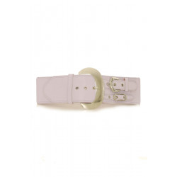 Ceinture élastique lila avec décoration sur le côté effet double ceinture - SG - 0306 - 1