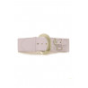 Ceinture élastique lila avec décoration sur le côté effet double ceinture - SG - 0306 - 1