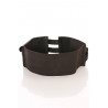 Ceinture noire large, double boucle et pochettes accessoires. D7235 - 4