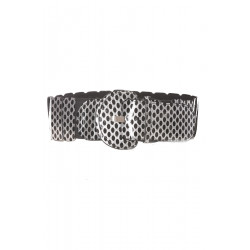 Ceinture élastique noire avec imprimé - BG - P045 - 3