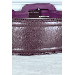 Ceinture tendance violette en simili - 4