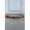 Fine ceinture orange avec accessoire et strass - 2