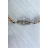 Fine ceinture orange avec accessoire et strass - 3