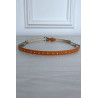 Fine ceinture orange avec accessoire et strass - 4