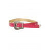 Ceinture fine fuchsia, boucle fantaisie. 56-0255 - 1