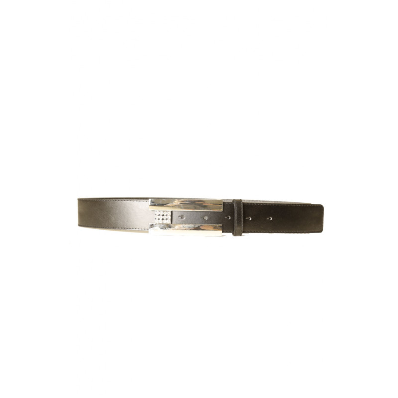 Ceinture Noire avec boucle rectangle à strass BG8001-61 - 3