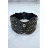 Ceinture à clou en simili cuir gris style bohème rock - 5