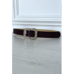 Ceinture violette tendance avec boucle en argent - 3