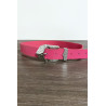 Ceinture femme en fuchsia avec joli boucle en métal CE606 - 4