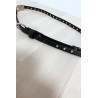 Fine ceinture noir avec accessoire et strass - 6