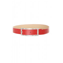 Ceinture rouge boucle avec strass - 9008 - 1