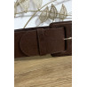 Grosse ceinture marron avec joli motif - 5