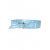 Ceinture bleu égère à motif étoiles et boucle rectangle. étoiles - 1