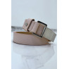 Ceinture rose effet python à boucle rectangle - 2