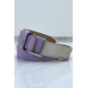 Ceinture violette effet python à boucle rectangle - 2