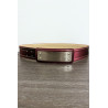 Ceinture bordeaux avec longue boucle rectangulaire - 1