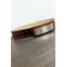 Ceinture bordeaux avec longue boucle rectangulaire - 2