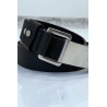 Ceinture noire effet python à boucle rectangle - 3