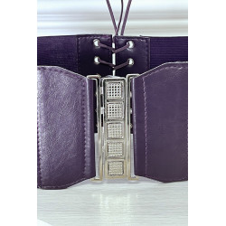 Ceinture de taille violette avec lacet au dos - 2