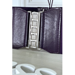 Ceinture de taille violette avec lacet au dos - 3