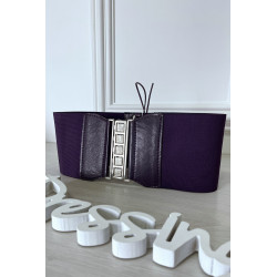 Ceinture de taille violette avec lacet au dos - 4