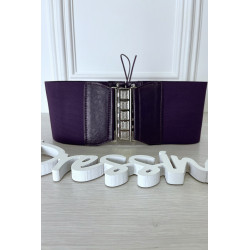 Ceinture de taille violette avec lacet au dos - 5