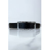 Ceinture verte avec boucle rectangle strass et argenté - 1